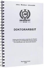 Doktorarbeit Spiralbindung Tabelle