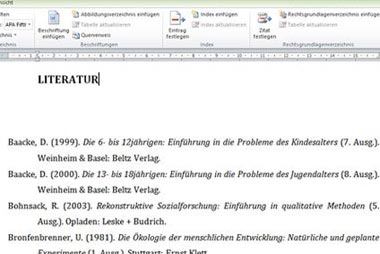 Literaturverzeichnis für die Dissertation/Doktorarbeit erstellen