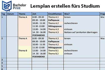 Lernplan erstellen