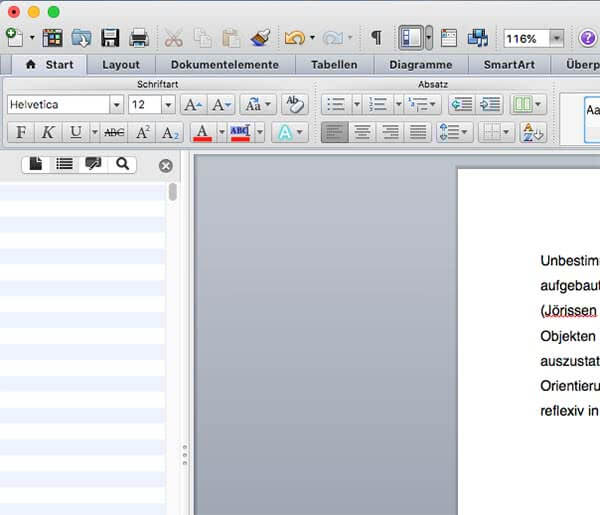 Navigationsleiste-Word-Mac