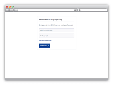 Plagiatsprüfung Anmeldung