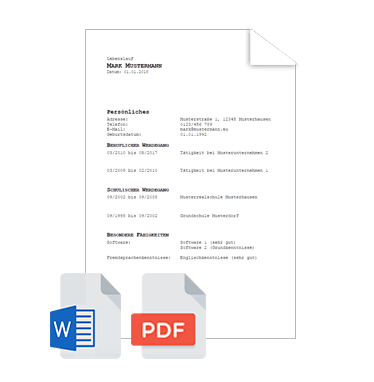 Lebenslauf Vorlagen Gratis Download
