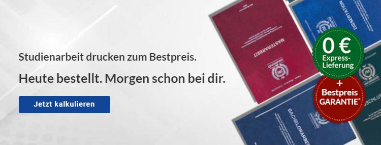 Deckblatt gestalten Bachelorarbeit drucken binden