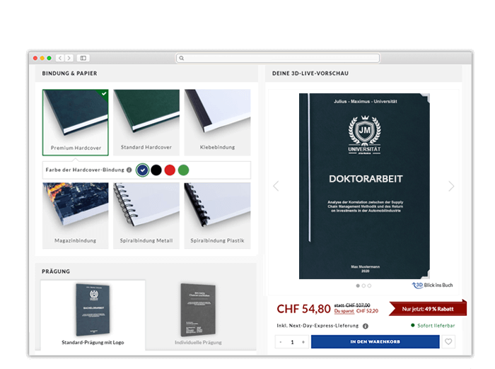 Doktorarbeit Header Online-Shop