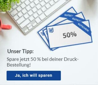 Copyshop St. Gallen 50 Prozent sparen