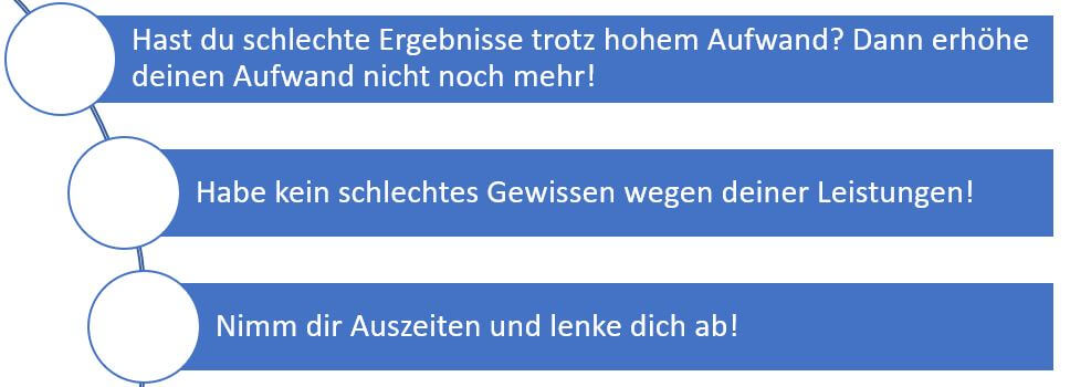 Burnout im Studium Erste Schritte