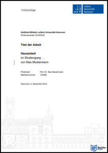 Deckblatt Vorlagen - Vorlage Universität Hannover 3