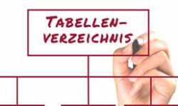 Tabellenverzeichnis-Definition