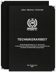 Hardcover Bindung Technikerarbeit