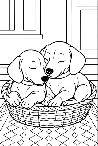 Ausmalbilder Hund - Dackel-2