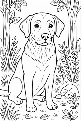 Ausmalbilder Hund für Erwachsene-1