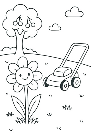 Ausmalbilder Blume für Kinder-3