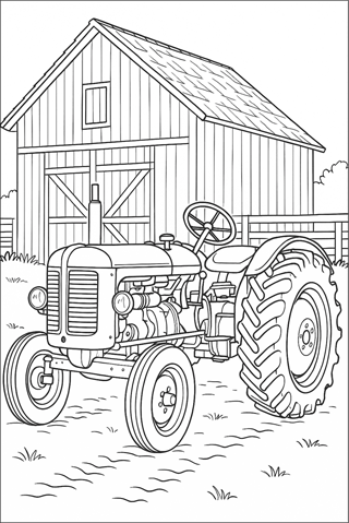 Ausmalbilder-Historischer-Traktor-2