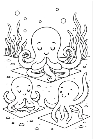 Ausmalbilder Oktopus - Krake-2