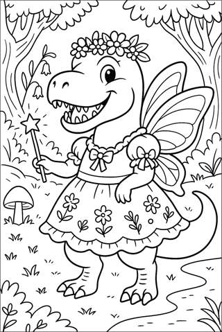 Ausmalbilder-T-Rex-Verkleidet-3