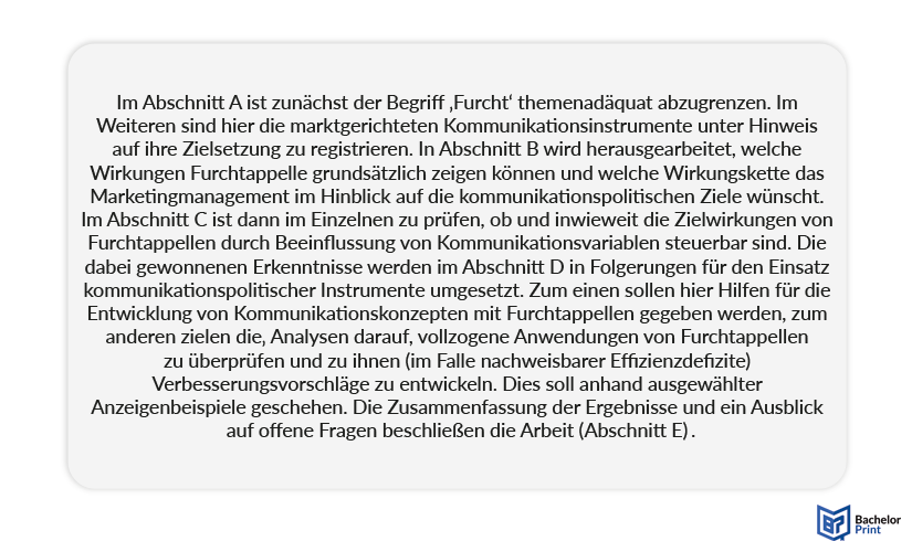 Einleitung Bachelorarbeit - Aufbau wissenschaftliche Arbeit