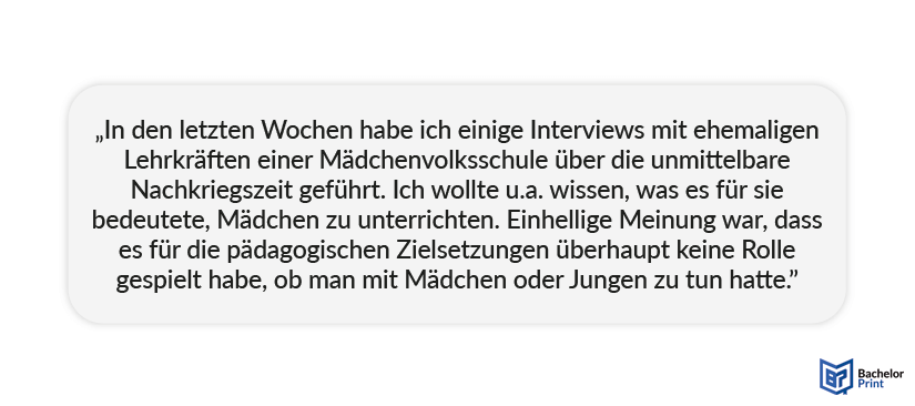 Einleitung Bachelorarbeit - Erfahrungsbericht
